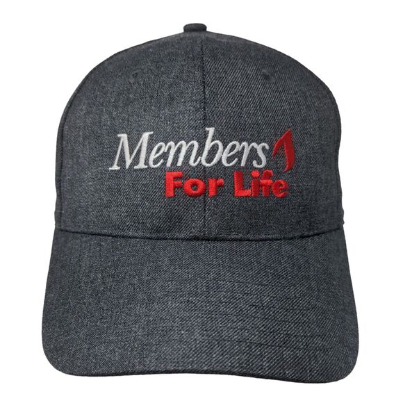Members For Life American Red Cross Strapback Hat Gray One Size Embroidered - Picture 1 of 7